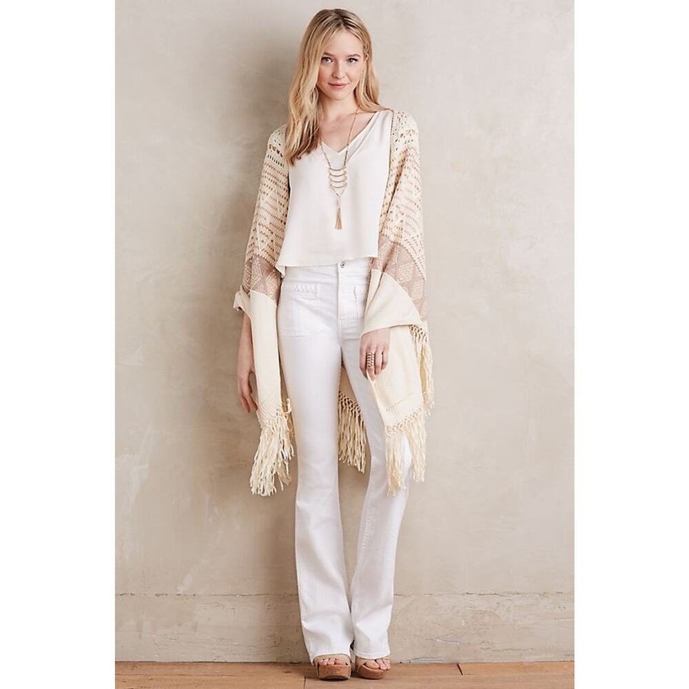 NEW Anthropologie Calipatria Poncho by Moth One Size O/S Fringe